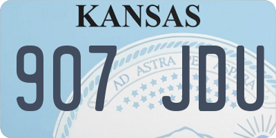 KS license plate 907JDU