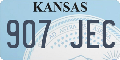 KS license plate 907JEC