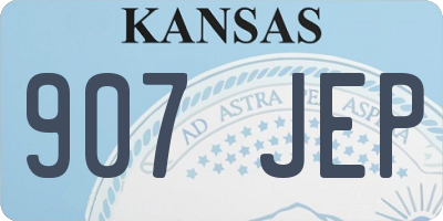 KS license plate 907JEP