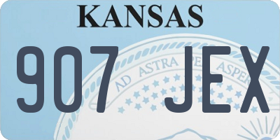 KS license plate 907JEX