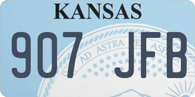 KS license plate 907JFB