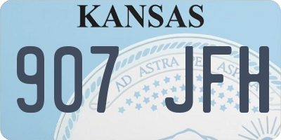 KS license plate 907JFH