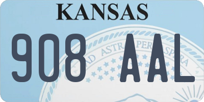 KS license plate 908AAL