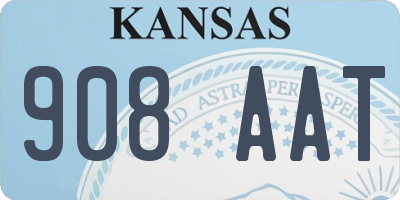KS license plate 908AAT