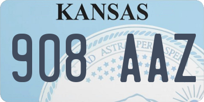 KS license plate 908AAZ
