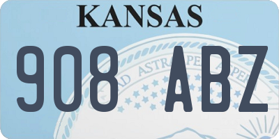 KS license plate 908ABZ