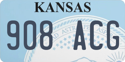 KS license plate 908ACG