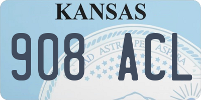 KS license plate 908ACL