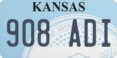 KS license plate 908ADI