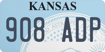 KS license plate 908ADP