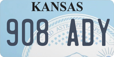 KS license plate 908ADY