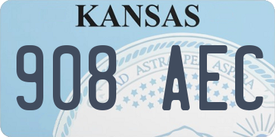 KS license plate 908AEC