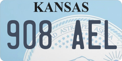 KS license plate 908AEL