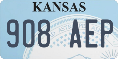 KS license plate 908AEP