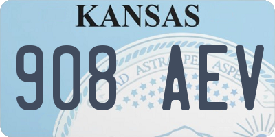 KS license plate 908AEV