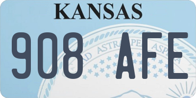 KS license plate 908AFE