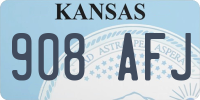 KS license plate 908AFJ