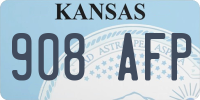 KS license plate 908AFP