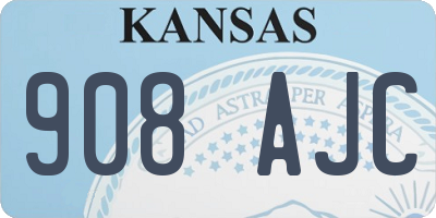 KS license plate 908AJC