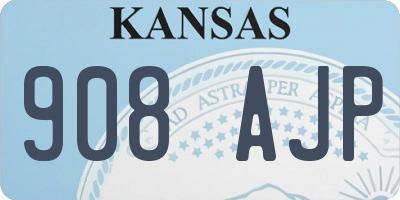 KS license plate 908AJP