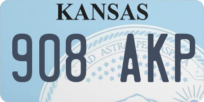 KS license plate 908AKP