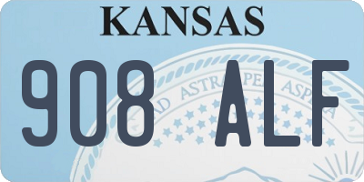KS license plate 908ALF