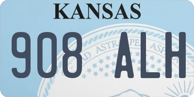 KS license plate 908ALH