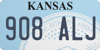 KS license plate 908ALJ