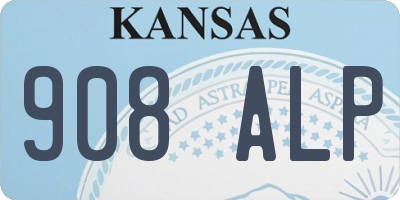 KS license plate 908ALP