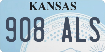 KS license plate 908ALS