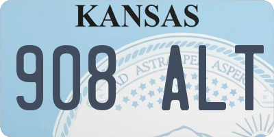 KS license plate 908ALT