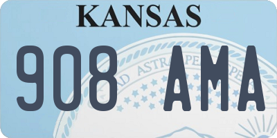 KS license plate 908AMA