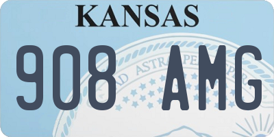 KS license plate 908AMG