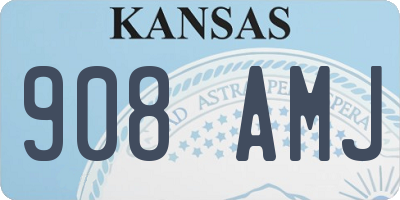 KS license plate 908AMJ