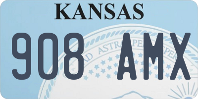 KS license plate 908AMX