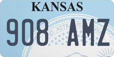 KS license plate 908AMZ