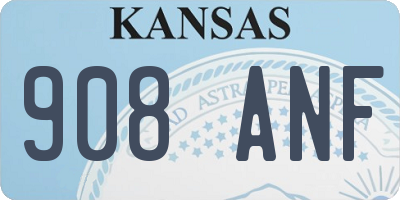 KS license plate 908ANF