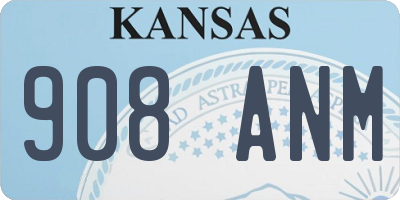 KS license plate 908ANM