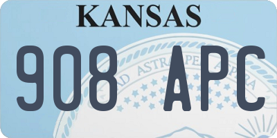KS license plate 908APC