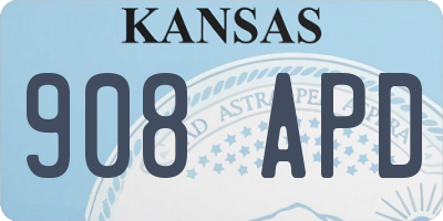 KS license plate 908APD
