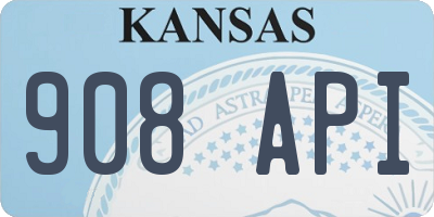 KS license plate 908API