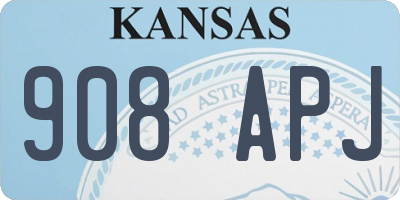 KS license plate 908APJ
