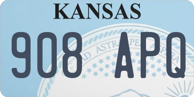 KS license plate 908APQ