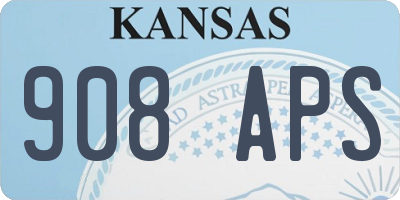 KS license plate 908APS