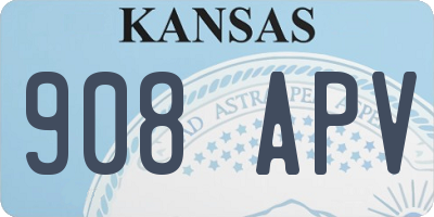 KS license plate 908APV