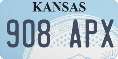 KS license plate 908APX