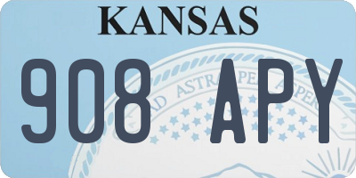 KS license plate 908APY