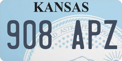 KS license plate 908APZ