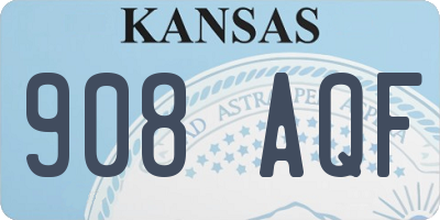 KS license plate 908AQF