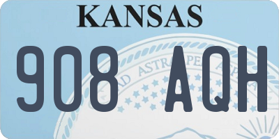 KS license plate 908AQH